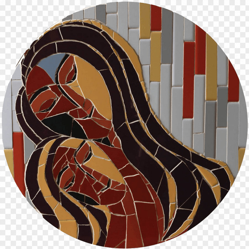 Daughter Mother Mosaic Art Icon PNG