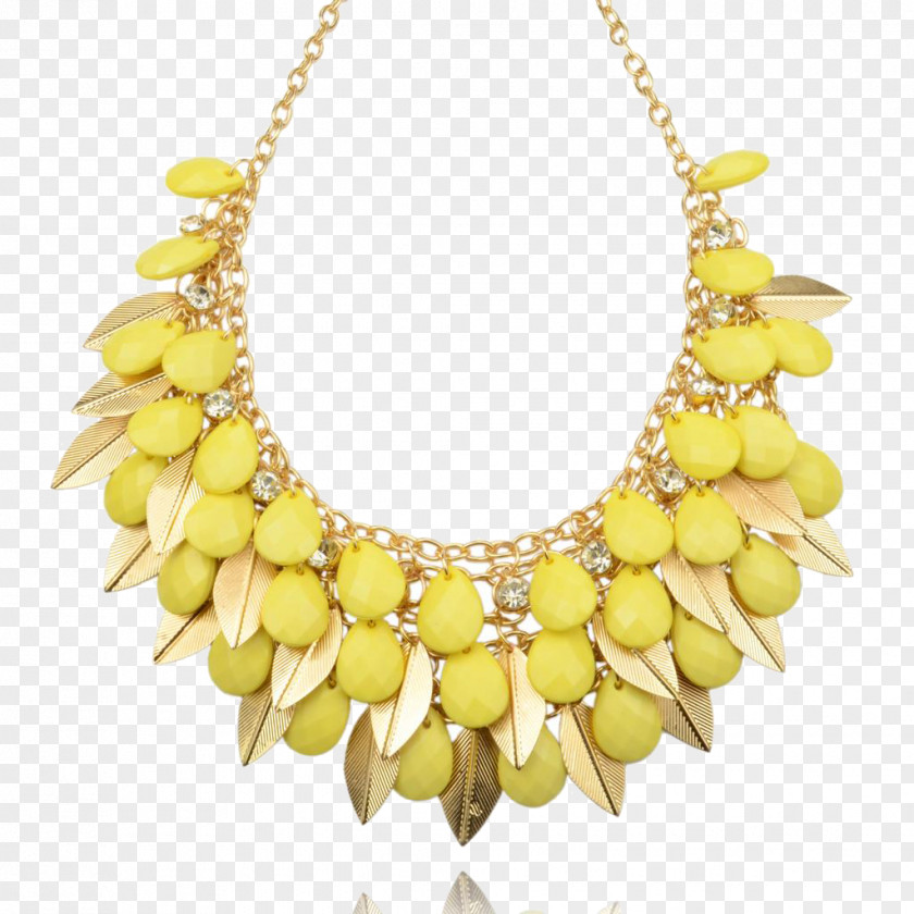 Necklace Yellow Fashion Accessory PNG