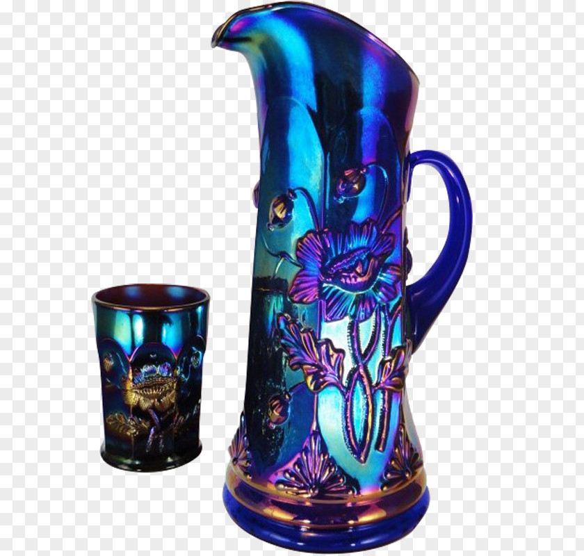 Vase Jug Papaver Orientale Glass Ceramic PNG
