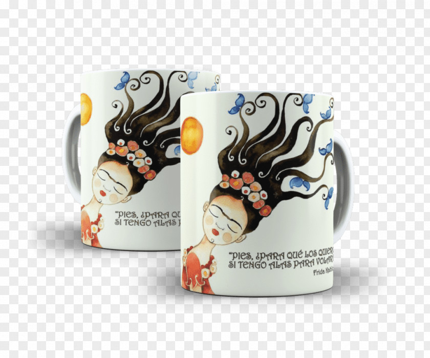 Frida Kalo Mug Porcelain Ceramic PNG