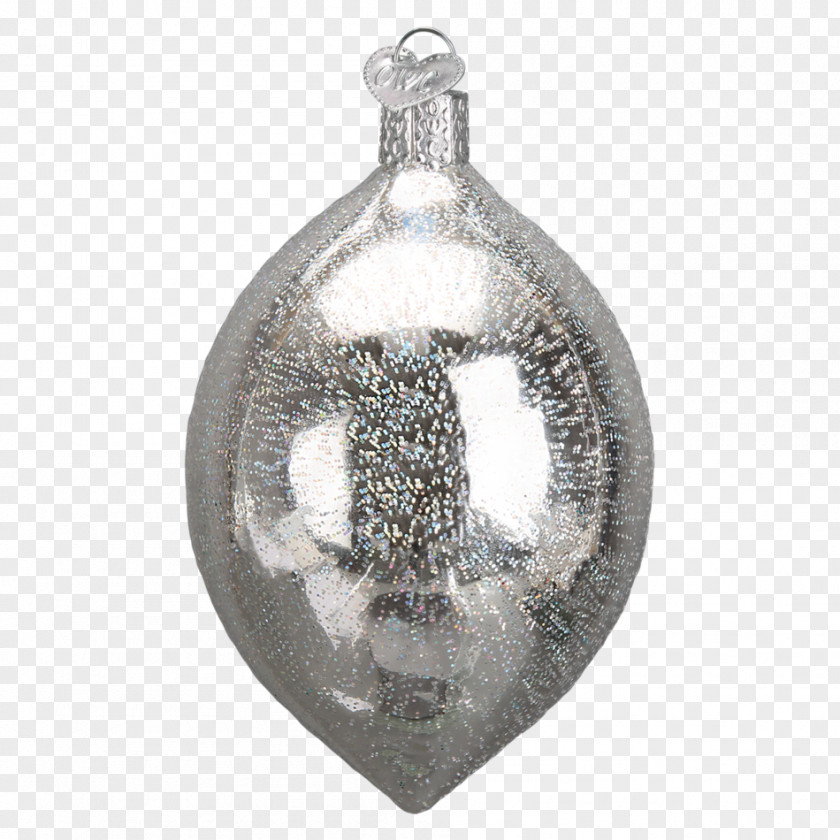 Hand-painted Snow Tree Christmas Ornament Silver PNG