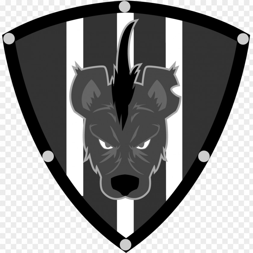 Hyena Logo Character White Font PNG