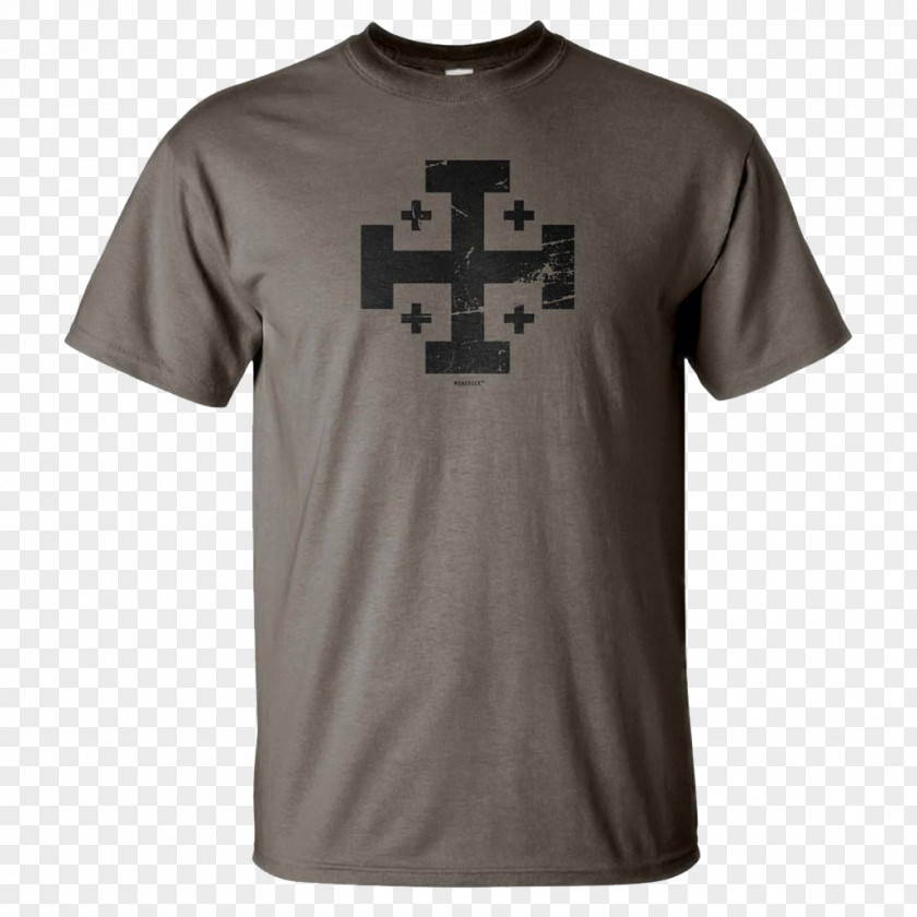 Jerusalem Cross T-shirt Hoodie Clothing Gildan Activewear PNG