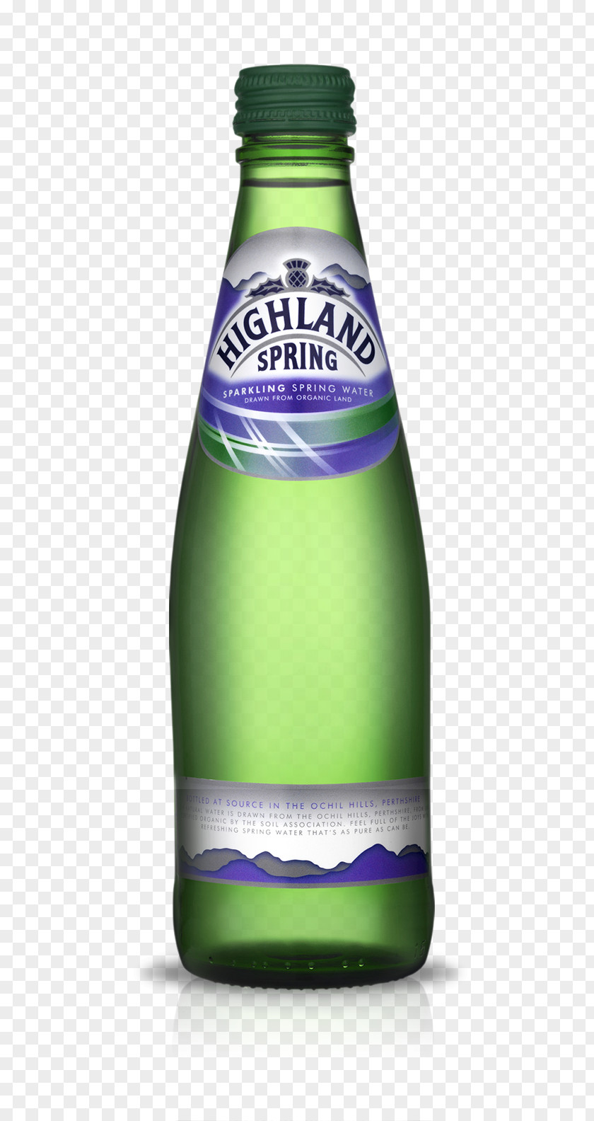 Mineral Water Bottles Carbonated Highland Spring Beer Glass Bottle PNG