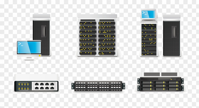 Vector Computer Monitor Hardware Server Icon PNG