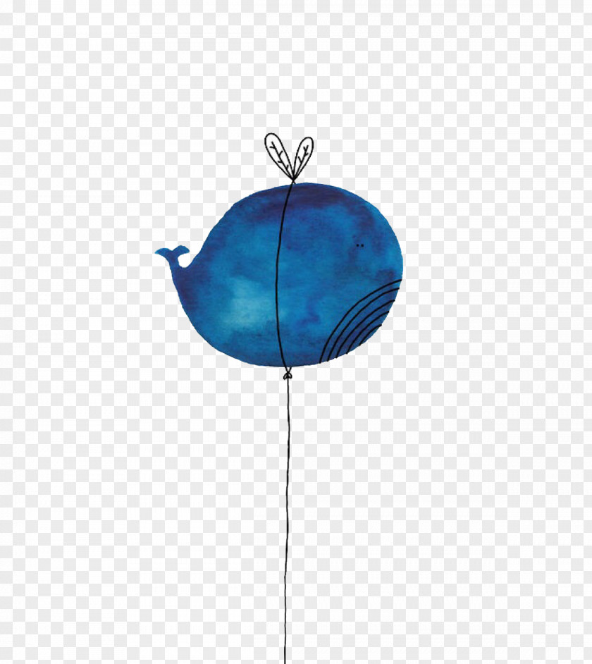 Whale Blue Paper Animal Illustration PNG