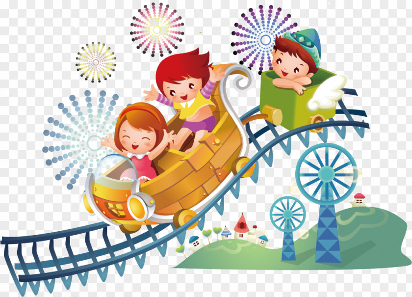 Crazy Rollercoaster Roller Coaster Amusement Park PNG