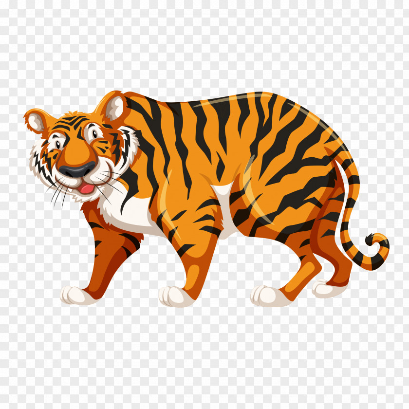 Glass Door Stickers Tiger Circus Illustration PNG
