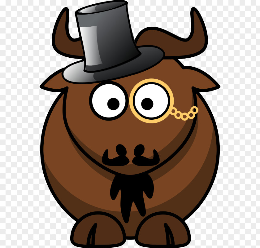 Monocle Cliparts Wildebeest GNU Free Software Clip Art PNG