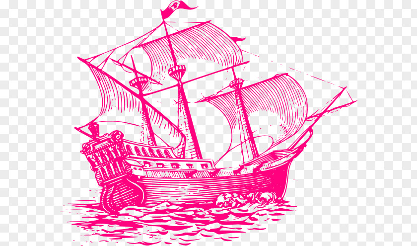 Sailors Sailing Ship Drawing Piracy Clip Art PNG