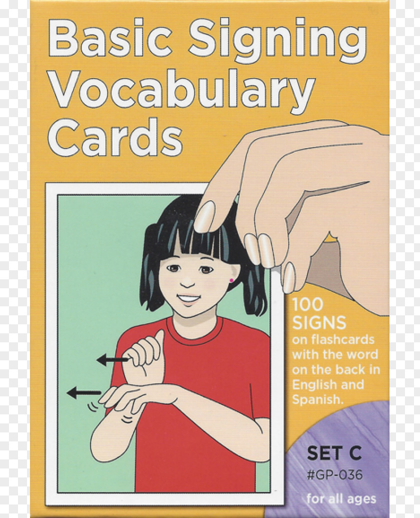Word Barron's 500 Flash Cards Of American Sign Language Language: My First 100 Words PNG