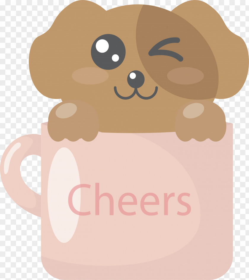 A Coffee Colored Palm Dog Clip Art PNG