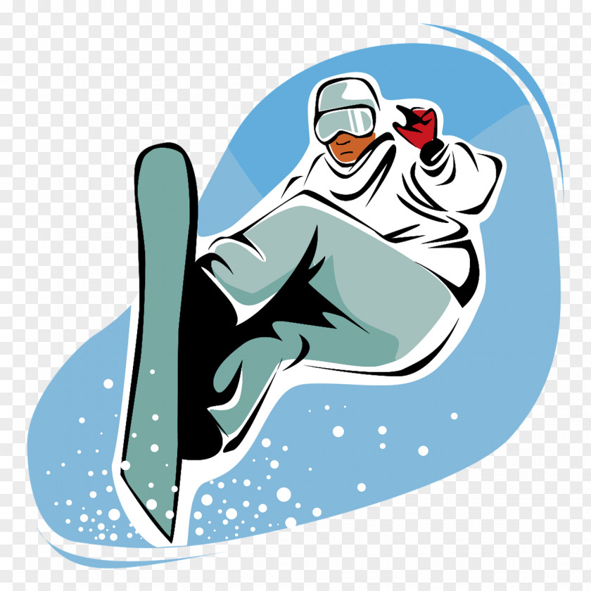 Cartoon Skiing Snowboarding At The Winter Olympics Sport Clip Art PNG