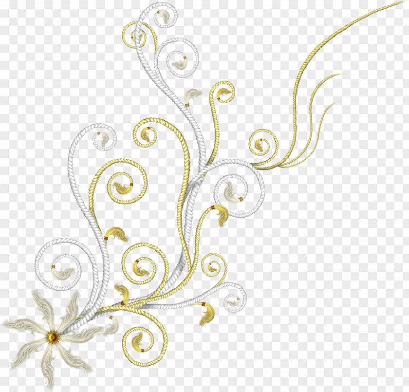 Gold Swirl Vignette Clip Art PNG