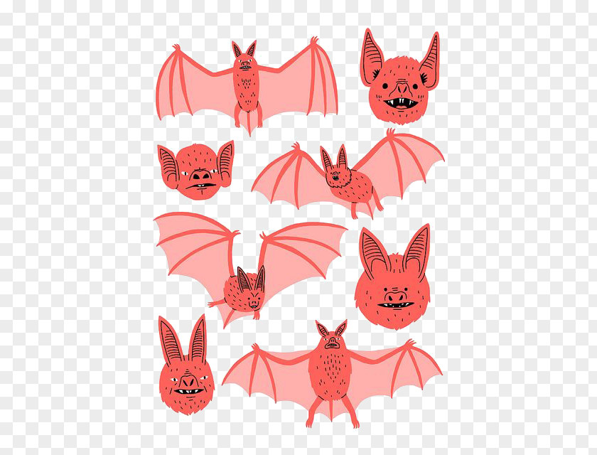 Red Bats Bat Drawing Artist Illustration PNG