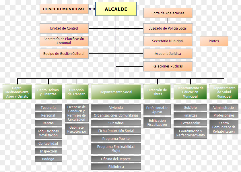 Structure Organizational Chart Municipality Information Technology PNG