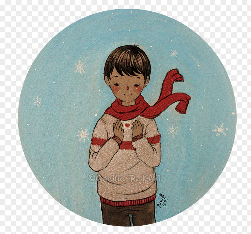Behold Watercolor Thumb Character Christmas Ornament Toddler Day PNG