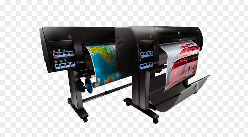 Layered Hewlett-Packard Wide-format Printer Printing Plotter PNG