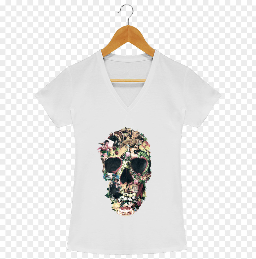 T-shirt Skull Sleeve Bluza Fashion PNG
