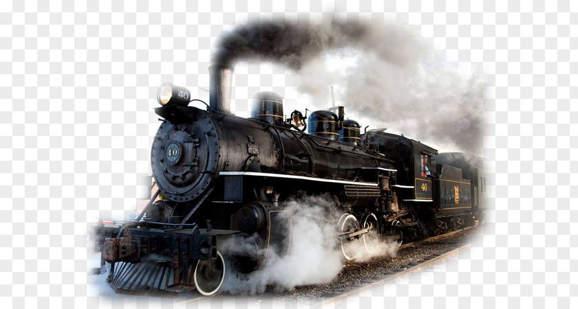 Train Vector Rail Transport Valley Railroad Passenger Car Steam Locomotive PNG