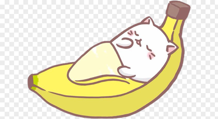 Cat Banana Kawaii Kitten Drawing PNG