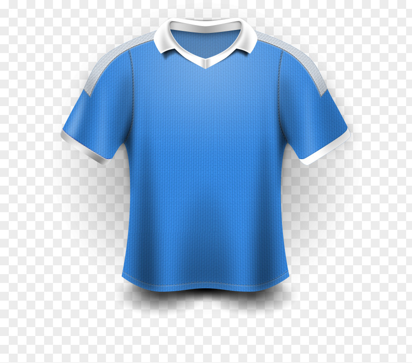 T-shirt Jersey Sleeve Blue Polo Shirt PNG