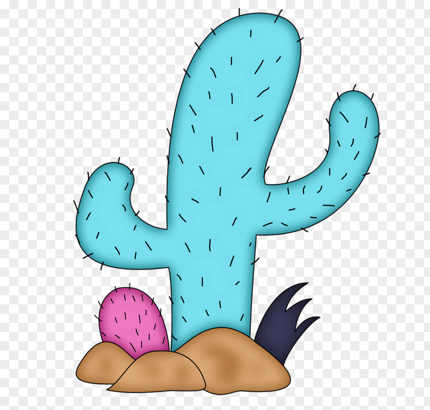 Blue Prickly Cactus Cowboy Cactaceae Clip Art PNG