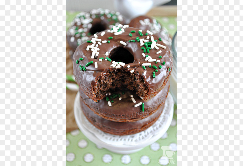 Chocolate Cake Ganache Donuts Cream Brownie PNG