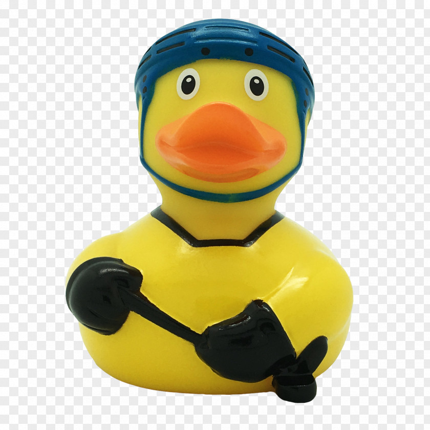 Rubber Duck Enrique Yellow Ice Hockey PNG