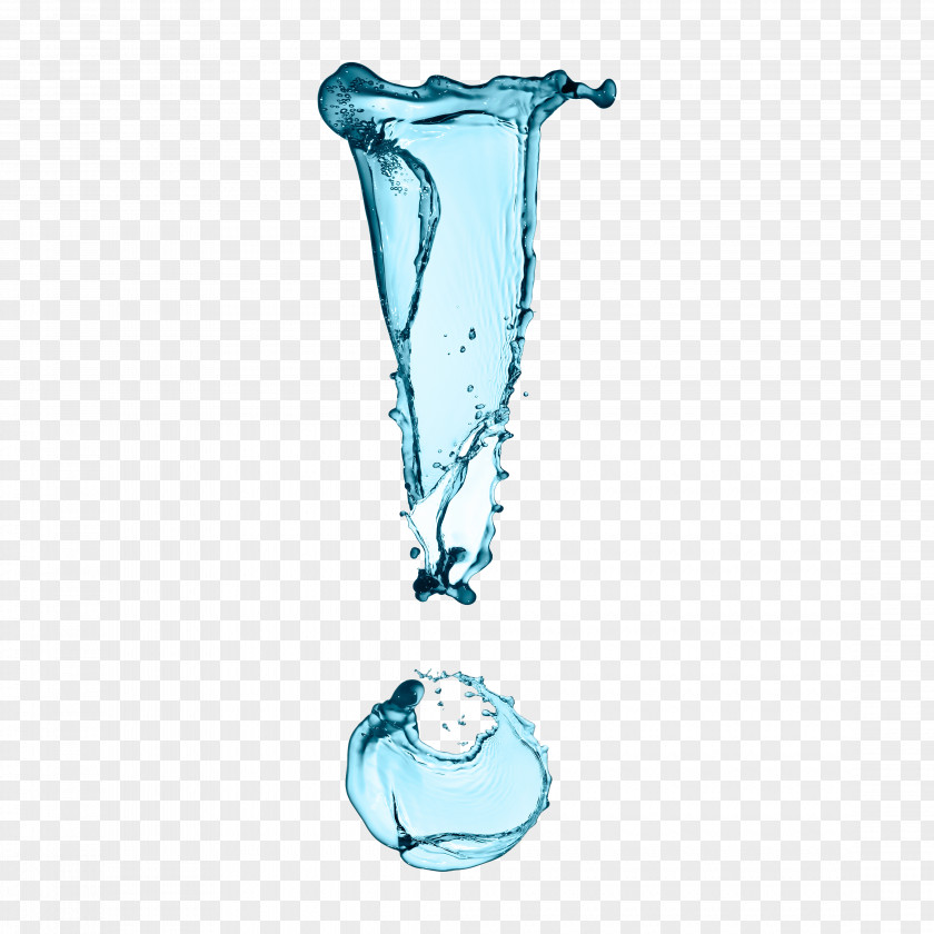 Art Droplets The Story Of Drinking Water Exclamation Mark Question Splash PNG