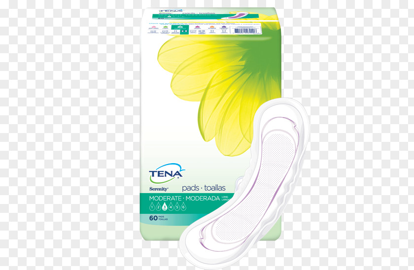 Incontinence Product Design TENA Pad Yellow PNG