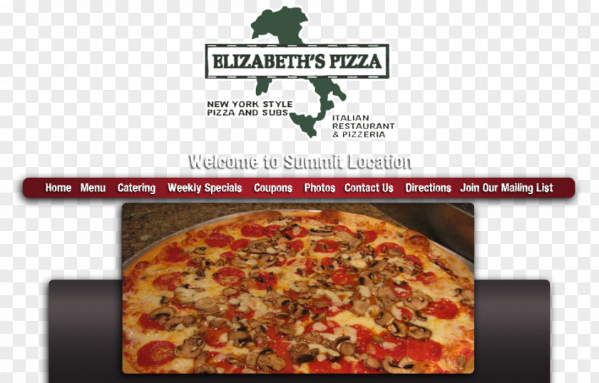 Italian Restaurant Sicilian Pizza Take-out Elizabeth's Delivery PNG