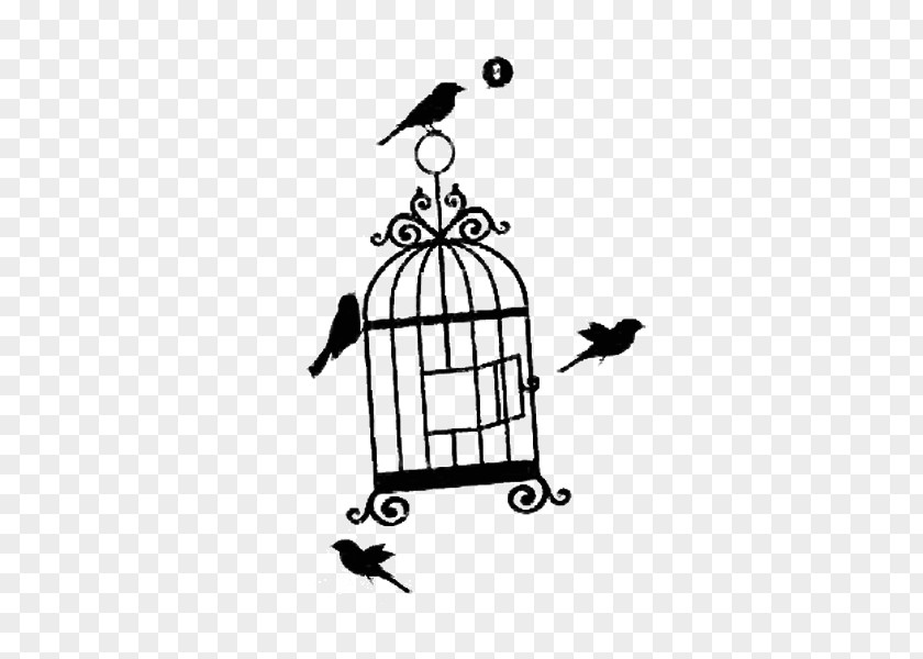 Magenta Vector Lovebird Birdcage PNG