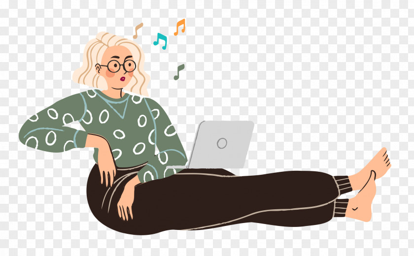 Relaxing Lady Woman PNG