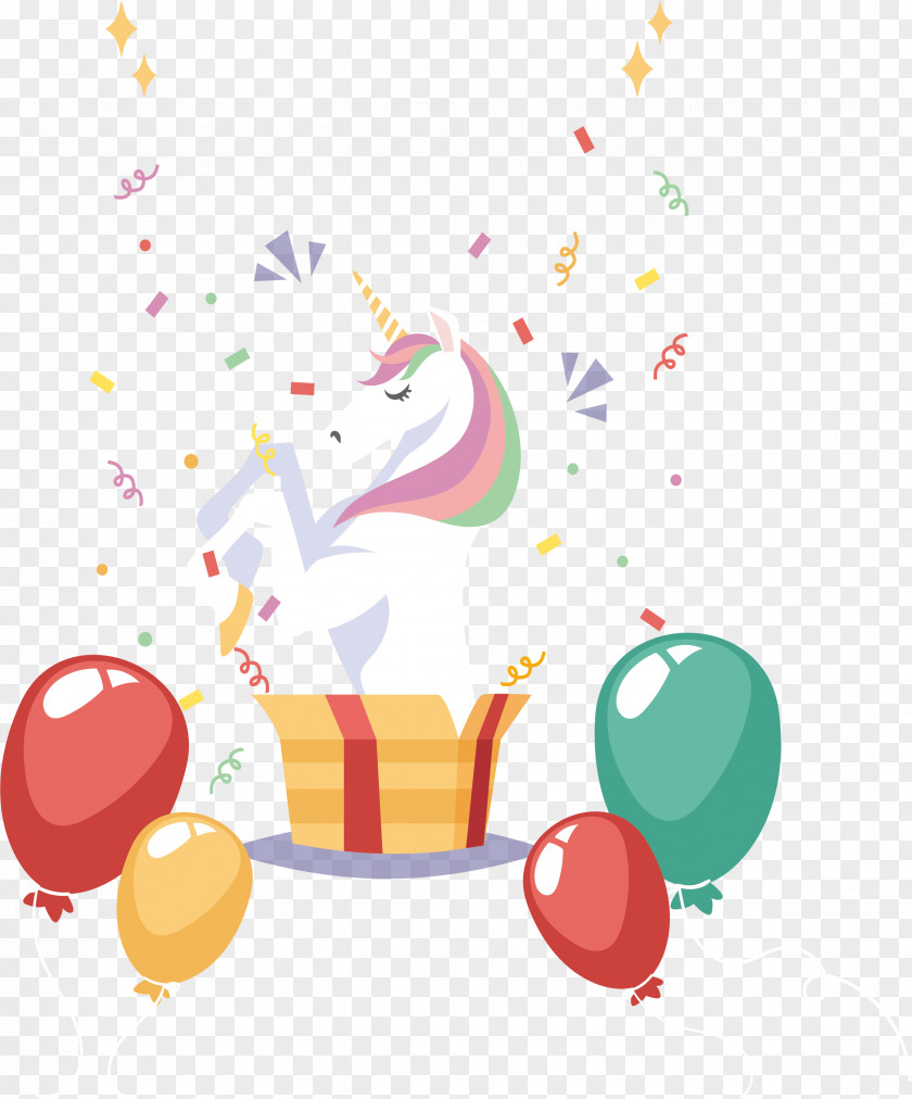 Balloon Gift Party Poster Clip Art PNG