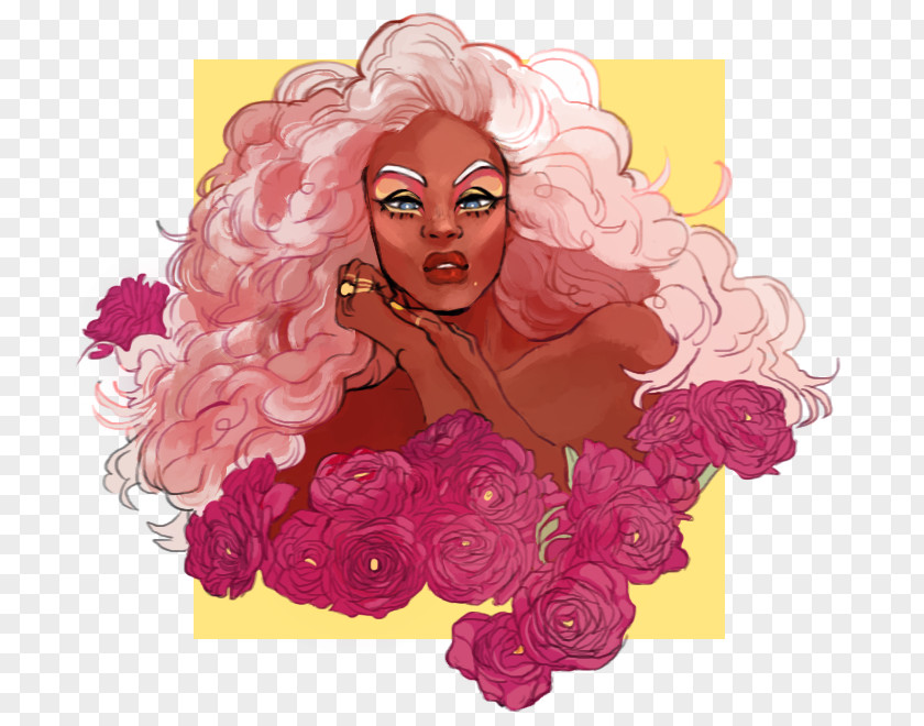 Rose Rosaceae Hair Coloring Cartoon Character PNG