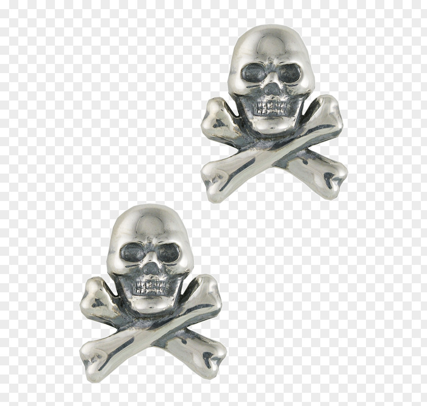 Silver Earring Body Jewellery Skull PNG