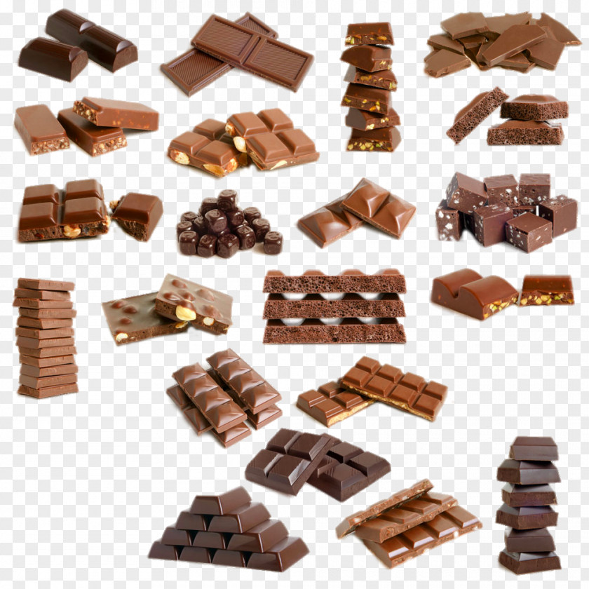 Various Combinations Of Chocolate Truffle Bar Bonbon Candy PNG