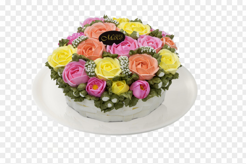ิbakery Buttercream Floral Design Cake Vanilla Flower PNG