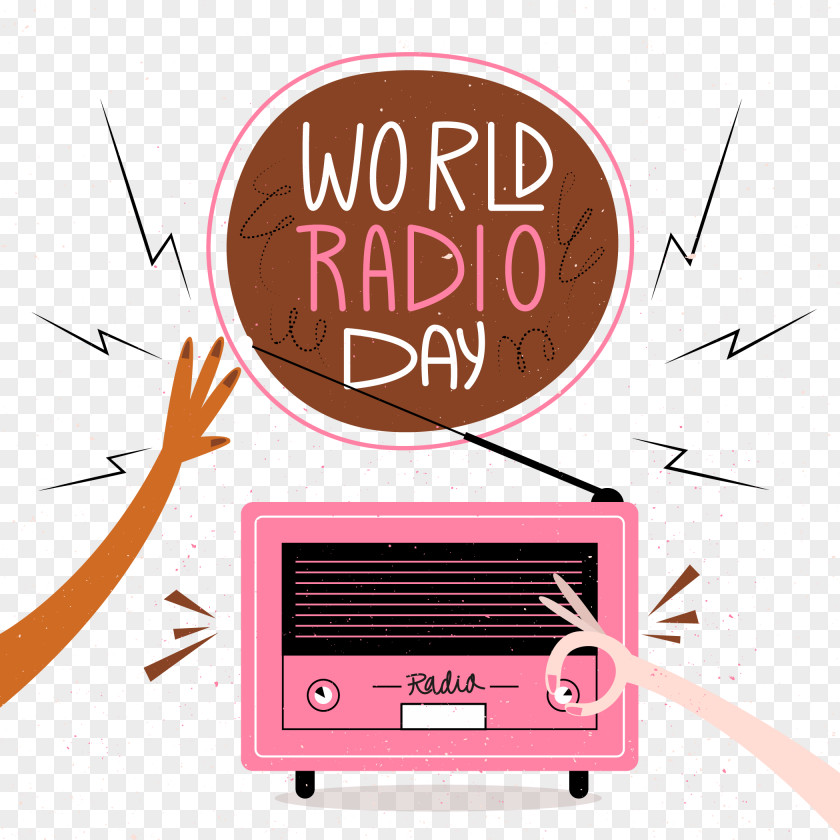 Painted World Radio Day Illustration Vector Material Birthday Cake Wish Happy To You PNG