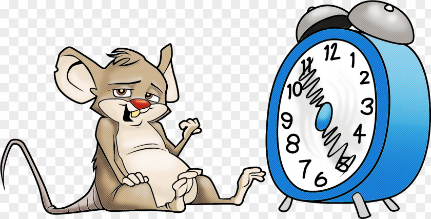 Alarm Clock Cartoon Line Art PNG