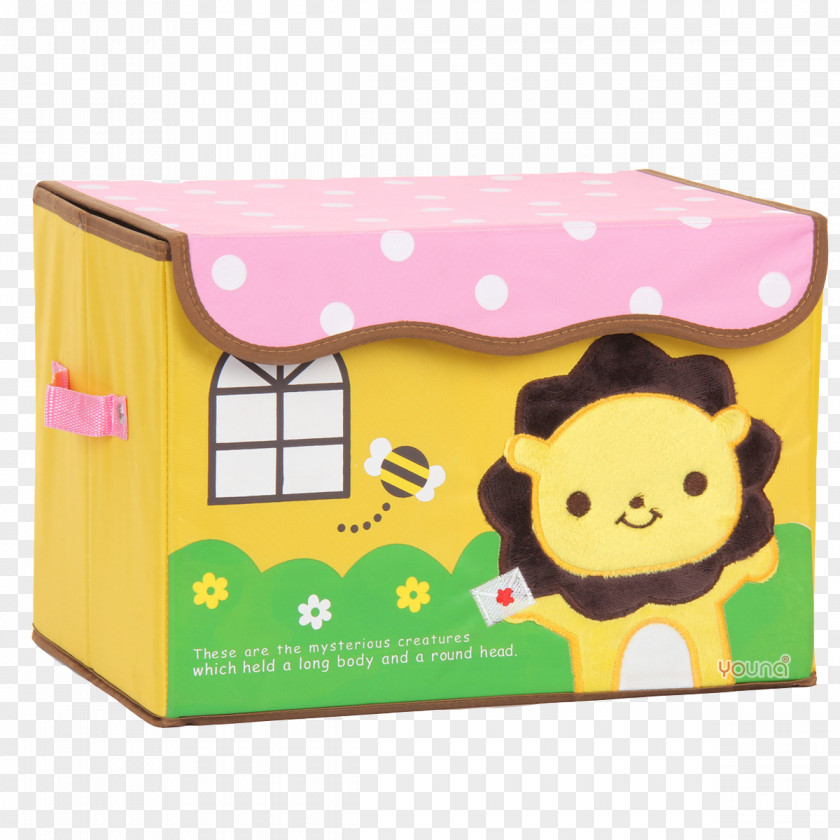 Cartoon Little Lion Box Paper PNG