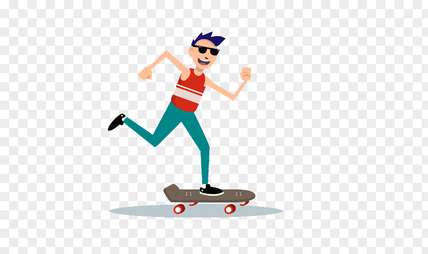 Cartoon Skateboard Outdoor Recreation Sport Physical Exercise Clip Art PNG