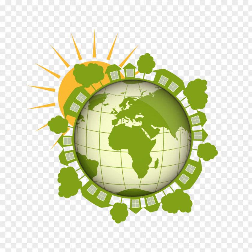 Vector Green Earth Architecture Globe World Map PNG