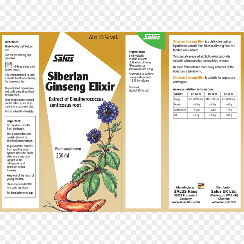 Ginseng Asian Siberian Plant Milliliter PNG