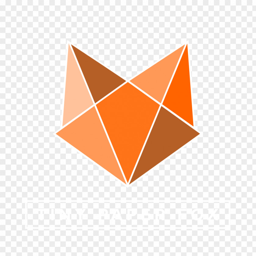 Hand-painted Fox Paper Model Logo PNG