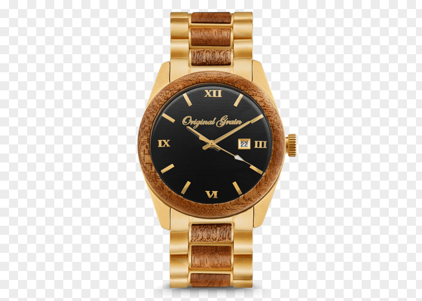 Watch Skeleton Gold Mahogany Original Grain Watches The Classic PNG