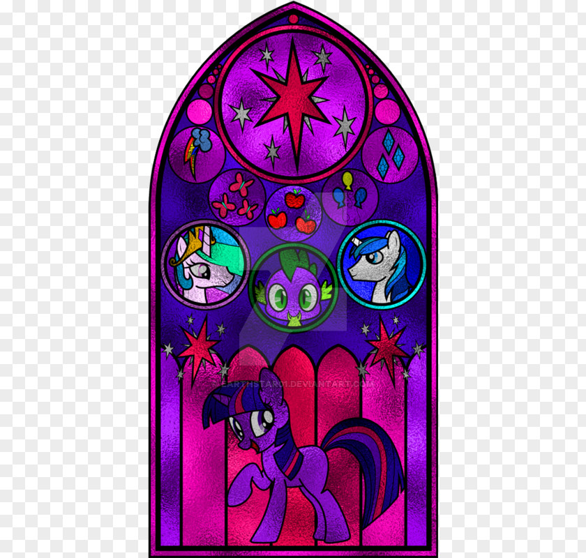 Window Twilight Sparkle Princess Cadance Stained Glass Pony PNG