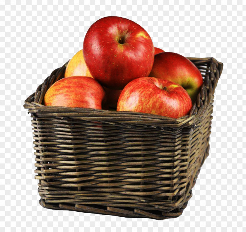 Bamboo Frame In The Picture Material Basket Of Apples Macintosh PNG