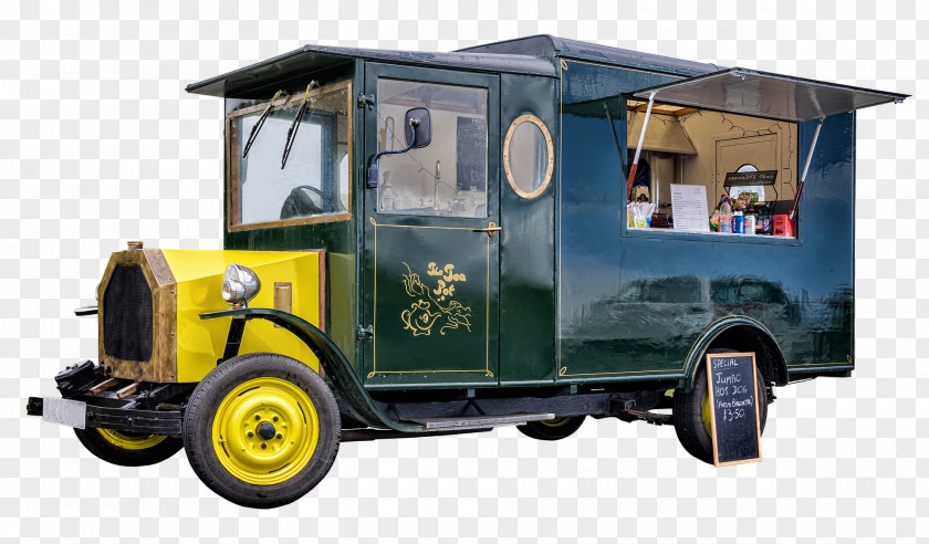 FOOD TRUCK Classic Car Pickup Truck Antique Vintage PNG